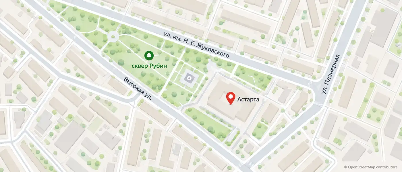 Карта расположения компании «Астарта» в Саратове